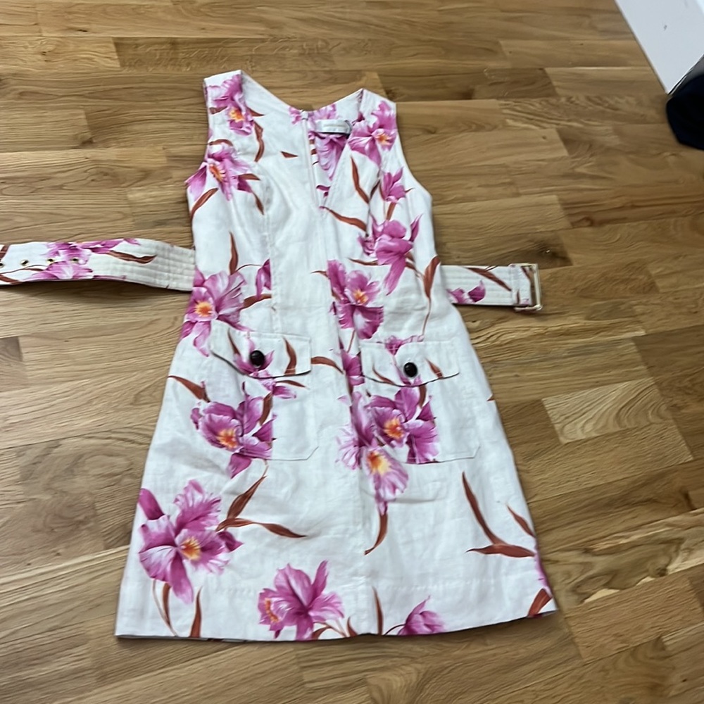 Zimmermann corsage orchid linen safari dress
